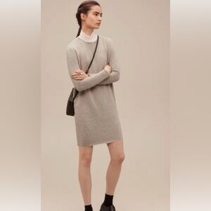 Aritzia Wilfred Long Sleeve Silk Cashmere Blend Campanule Sweater Dress S